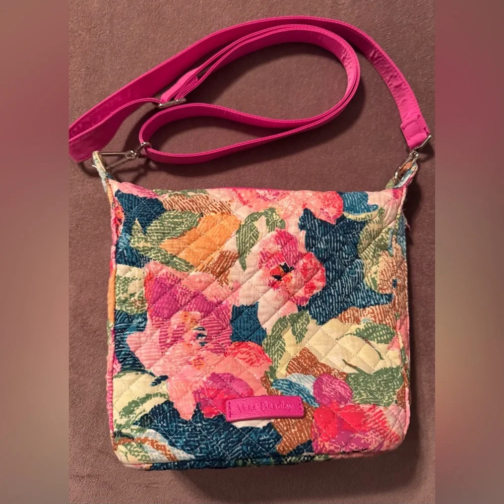 Vera Bradley Carson Floral Mini Hobo Crossbody Bag - Picture 1 of 16